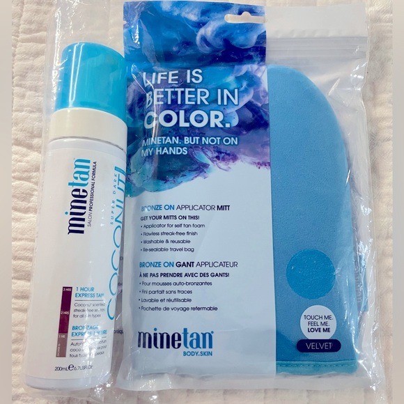 Mine Tan, self tanner & applicator mitt. NIB - Picture 1 of 2